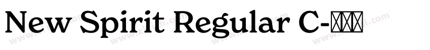 New Spirit Regular C字体转换